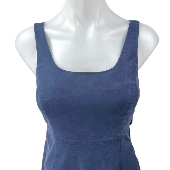 Kit and Ace Women's Blue Sleeveless Cutout Bow Tie Back Maxi A-Line Dress Size 2 - Picture 3 of 5